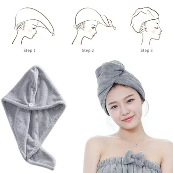 

Magic Microfiberrapid drying hair towel towels bathroom Bath Wrap Hat Quick Cap Turban Dry toallas