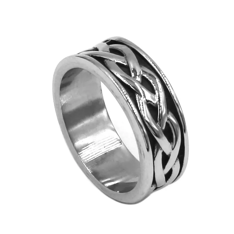 

Wholesale Celtic Knot Ring Stainless Steel Jewelry Fashion Claddagh Style Biker Men Women Wedding Ring SWR0942A