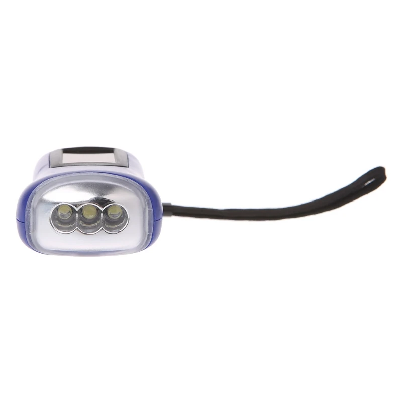 

3LED lampe hand-cranked dynamo flashlight solar power torche for outdoor Camping E65B