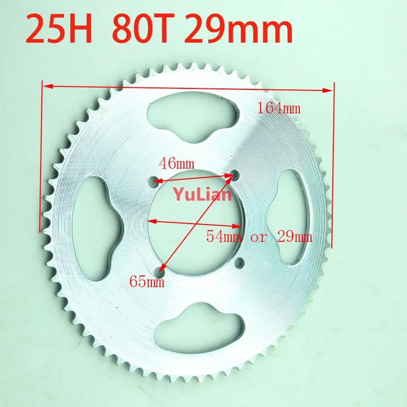 T8F 38T 25H 55T 65T 80T Tooth 29mmRear Sprocket for 47CC 49CC Mini Moto ATV Quad Dirt Pit Pocket Bike