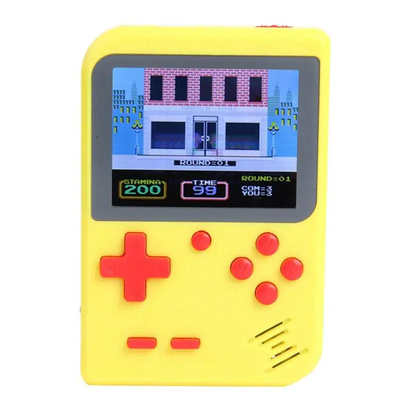 Yellow Game player GC26 игровая консоль Ретро Мини Портативный игровой плеер встроенный 500 игр - Цвет: Yellow Game player
