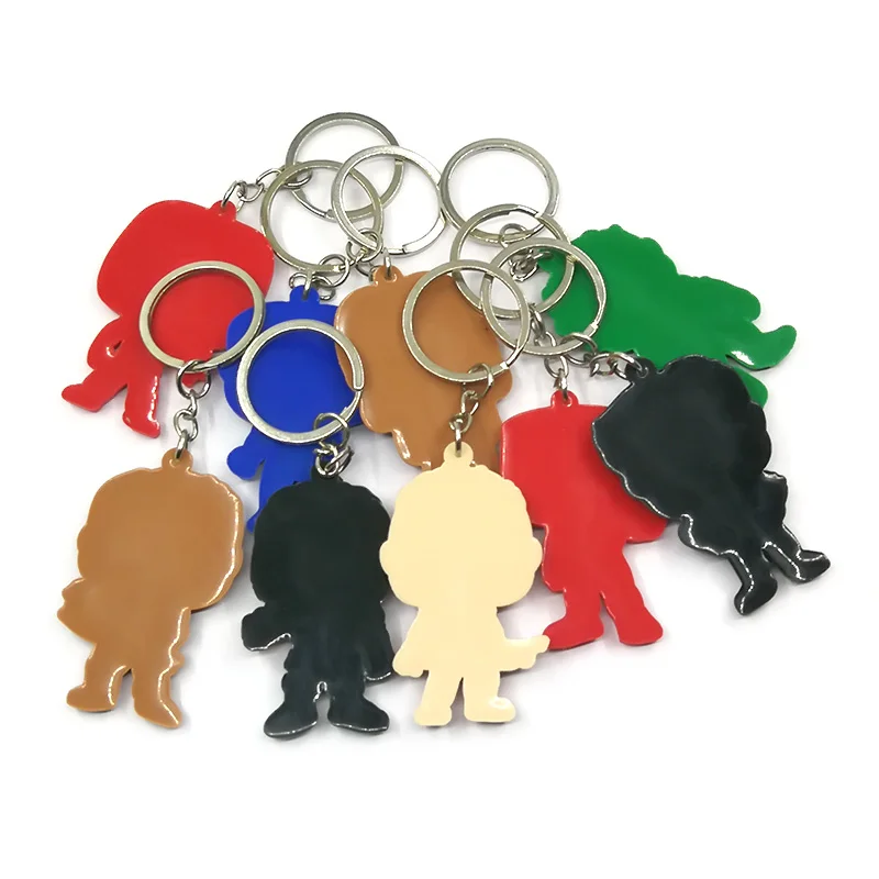 Random Mixed 100PCS PVC cute cartoon Key Chain fun Anime Key Ring fit women men car keys gift charms Keychain Fashion Trinket