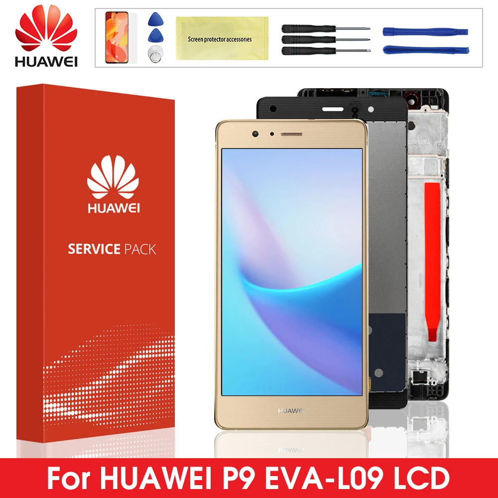 Оригинальный ЖК-дисплей 5 2 дюйма для Huawei P9 телефона L19 L29 с сенсорным экраном