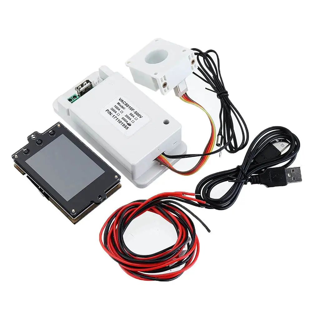 

DC 500V 500A Wireless Voltage Meter Ammeter Solar Battery Charging Coulometer Capacity Power Detector Tester Module