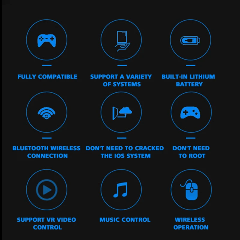 Mobile Bluetooth Gamepad Joypad Android Wireless VR Joystick Memory card