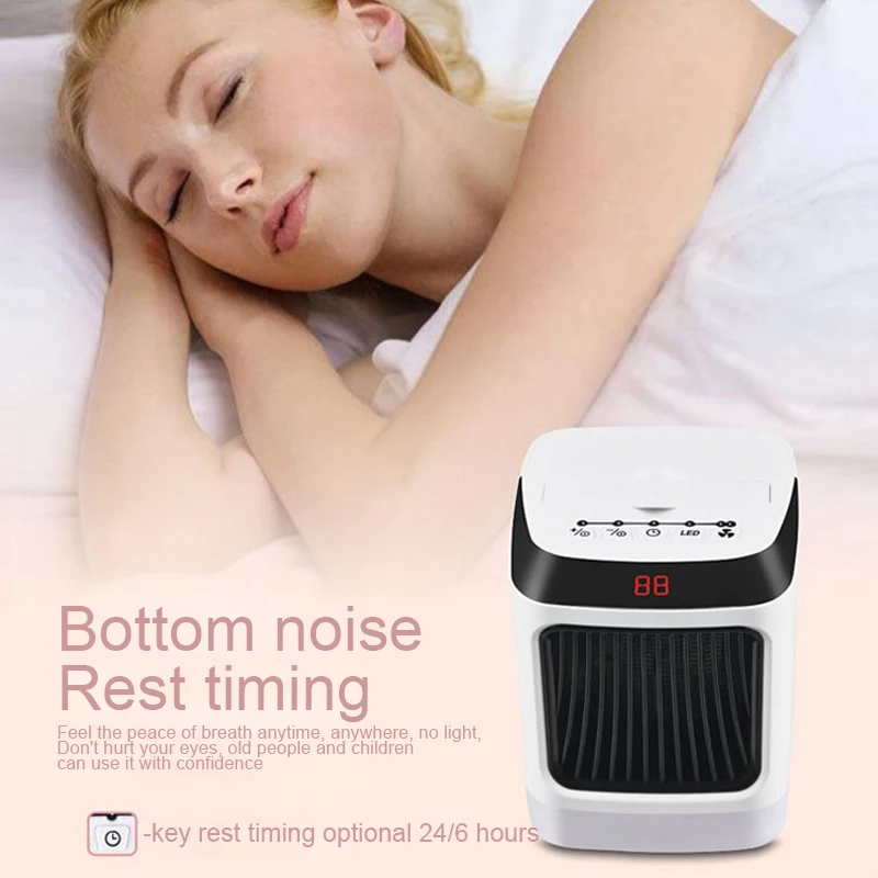 Electric Smart Table Heater Mini Portable Personal Space Warmer Indoor Bedroom Heating Machine Adjustable Thermostat Heater Fans