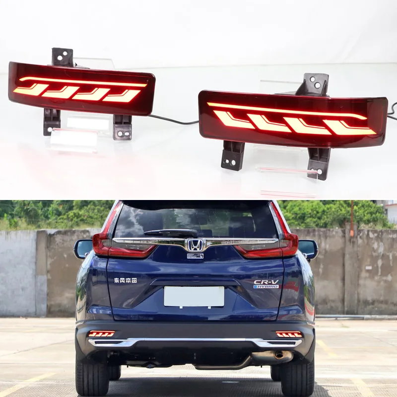 

Car LED Rear Bumper Lamps For Honda CRV CR-V 2020 2021 Dynamic Turn Signal Decoration Light Brake Light Fog Lamp Tail Light
