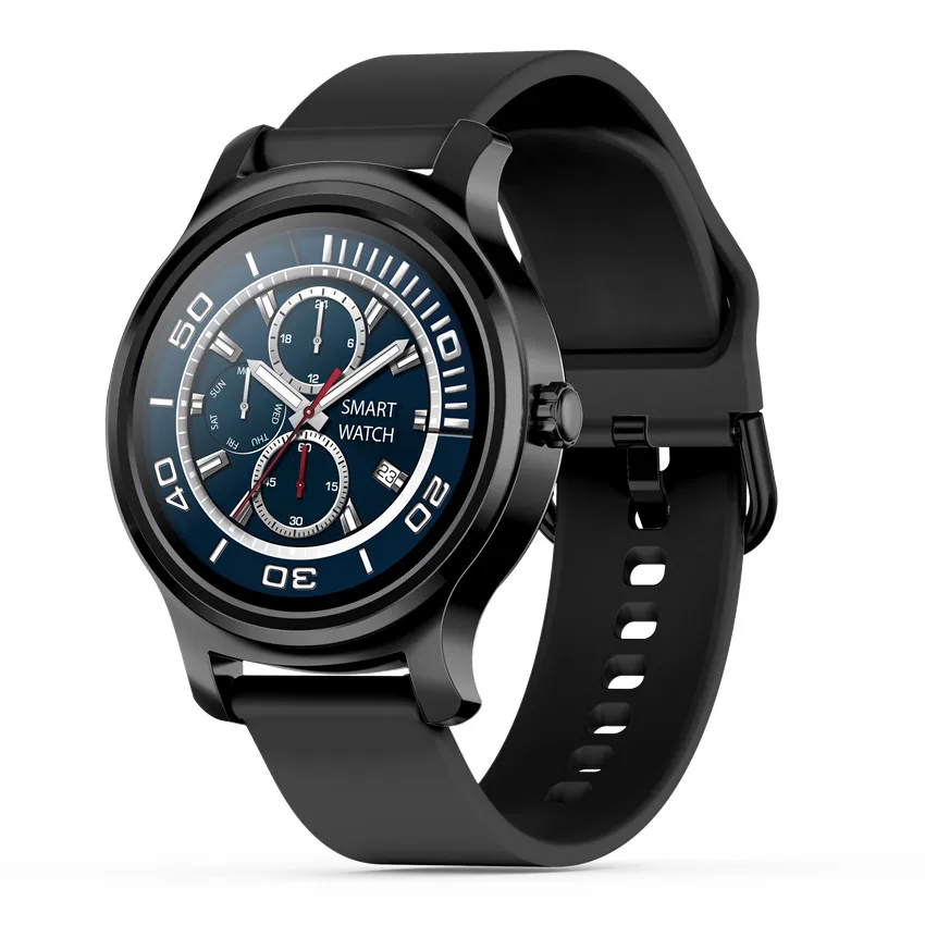 Black Silicone R2 Bluetooth Вызов Смарт часы для мужчин сенсорный экран для женщин массаж напоминание Спорт фитнес трекер сердечный ритм SmartWatch для iOS андроид - Цвет: Black Silicone