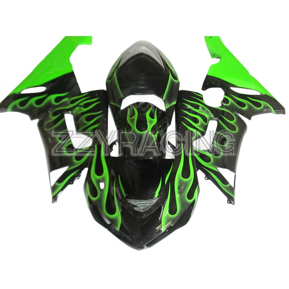 

Injection Fairings Kits for Kawasaki ZX6R 2005 2006 Year ZX-6R 05 06 Complete ABS Plastic Motorcycle Bodywork Black Green Covers