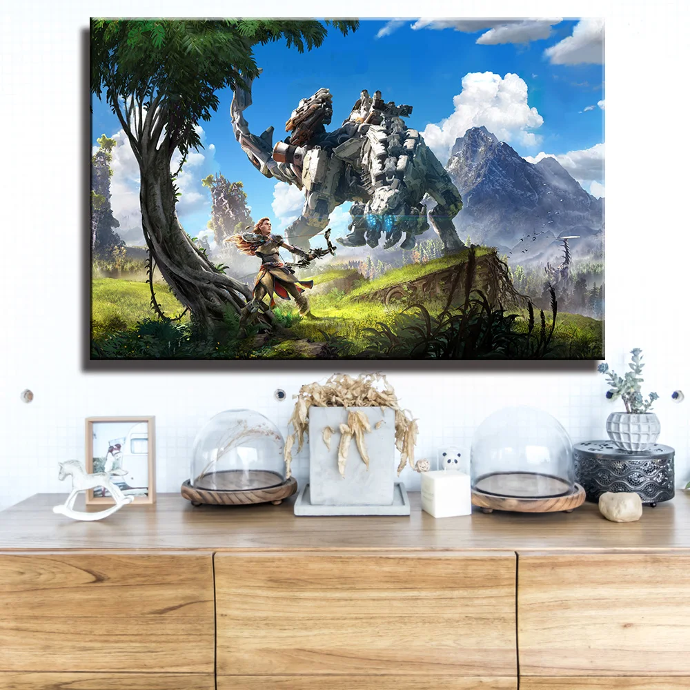 Горизонт Zero Dawn игра плакат художественные плакаты и принты настенные художественные декоративные картины холст живопись для гостиной домашний декор
