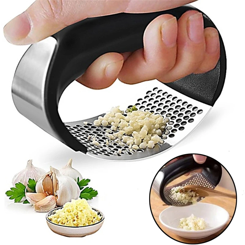Cozinha чесночный прижимной изогнутый нож для измельчения чеснока измельчитель из