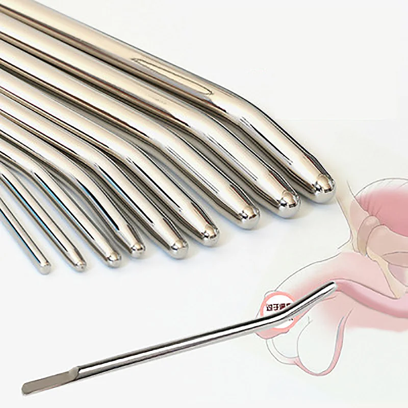 4-12mm Steel Catheter Rod Penis Plug Urethral Sound Sex Toys Urethral Dilators Magic Wand For Men Gay Urethra Stimulation silicone urethral dilator urethral dilator