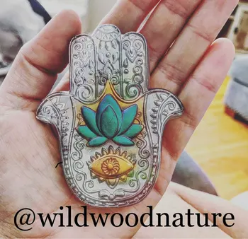 

PRZY QT0122 HAMSA Lotus in The Palm Silicone Soap Mold Khamsah DIY Silicone Mold for Soap Making Hand of Fatima Mascot Mold