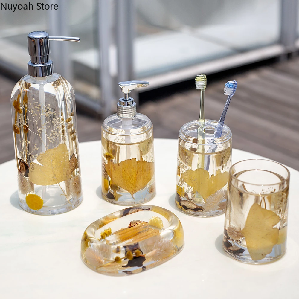 Transparent Glass Bathroom Supplies Lotion Bottle Mouthwash Cup Soap Dish Toothbrush Holder Bathroom Accessories Wedding Gift Bathroom Accessories Sets Aliexpress