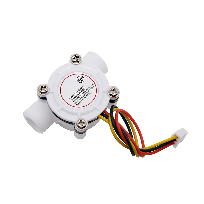 1/4" 3/8" 1/2" 3/4" Water Flow Sensor 1.75MPa Hall Sensor Turbine Flowmeter DC5~18V Measure Flow Medium