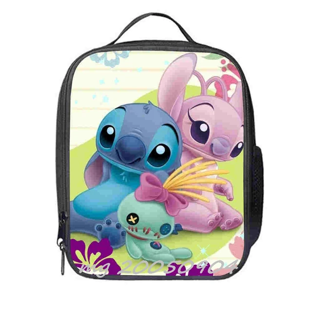 Disney Lilo & Stitch Girls Boys Soft Insulated School Lunch Box (One size, Blue)