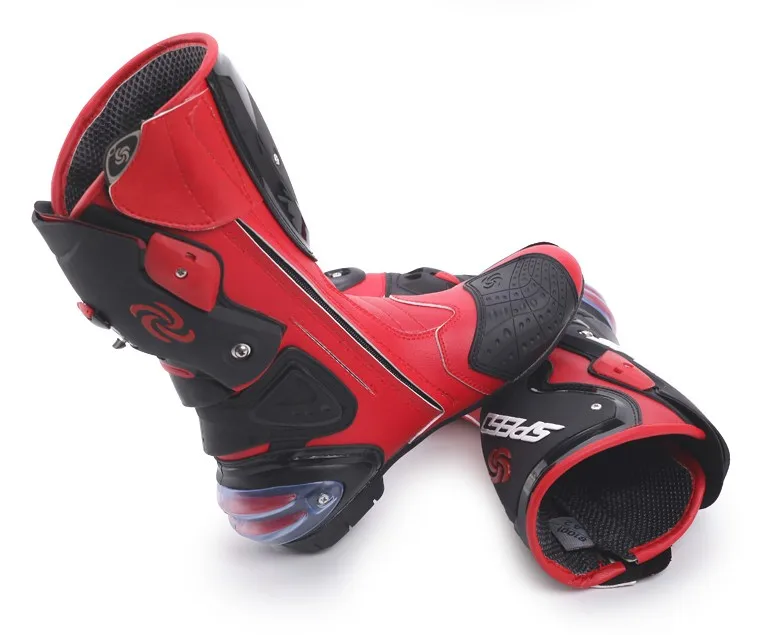 Fashion leather motorcycle boots Pro Biker SPEED Racing Boots Motocross Boots drop resistance motorcycle shoes motorcycle boots