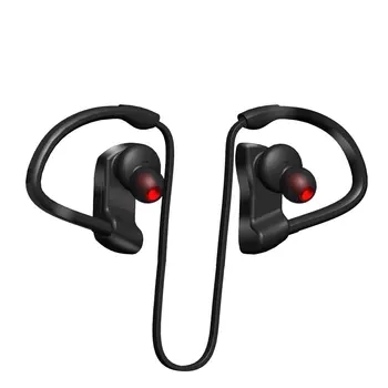 

Black Unique neck-strap Wireless Headphones Sports Sweatproof In-Ear Headsets Noise-reduction Earphone