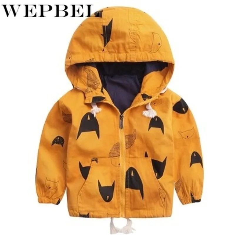 WEPBEL/Зимние флисовые куртки для мальчиков Тренч детская одежда теплая верхняя с