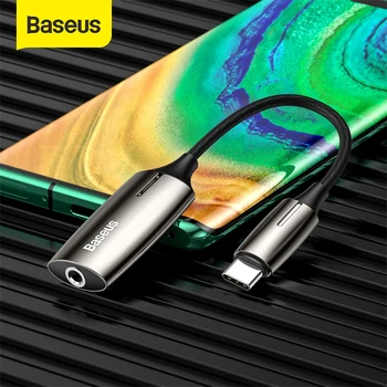 

Baseus L60s USB Type C to 3.5mm aux audio Adapter Quick Charging USB C Extension Cable with Light Interface for Smart Phone