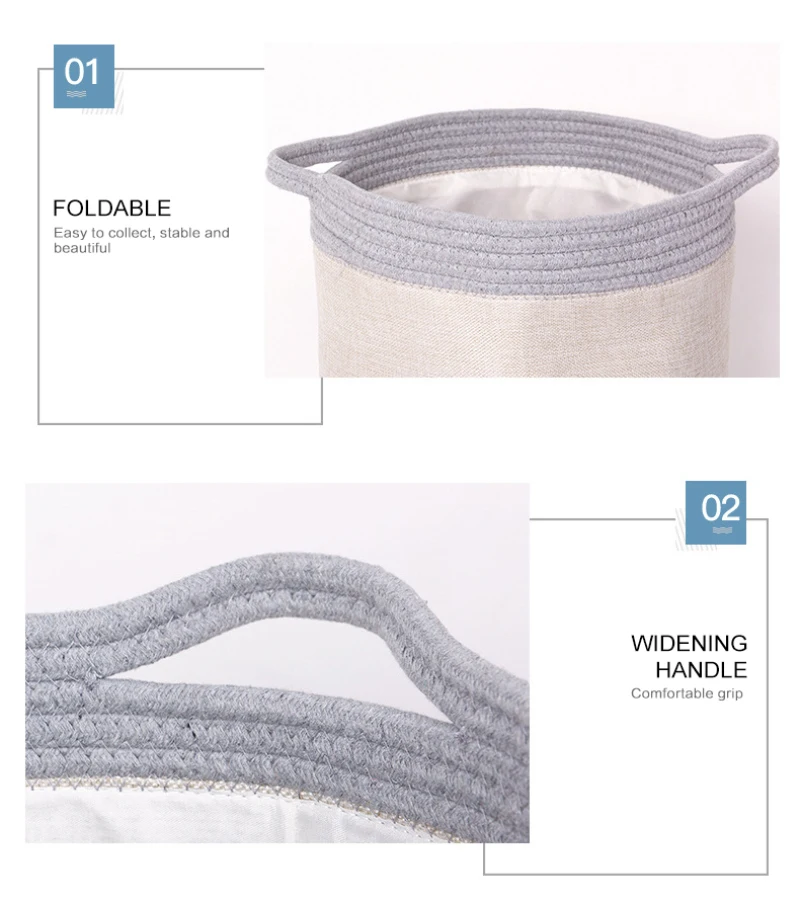 Imitation Cotton And Linen Storage Storage Box Foldable Storage Basket Quality Housekeeping Container Organizers 3