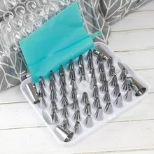 Нержавеющая сталь установлен цветок Рот Набор 52 Голова Масло, печенье растворенных хлебобулочных коробок сочетание 56 штук в коробке украшения Noz