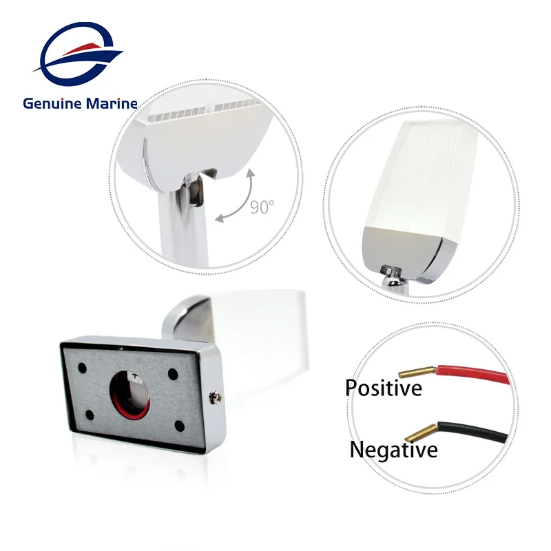Touch Adjustable Switch 90&deg;Rotating LED Reading Book Wall Light USB for Boat Marine RV Camper Accessories 12V 24V