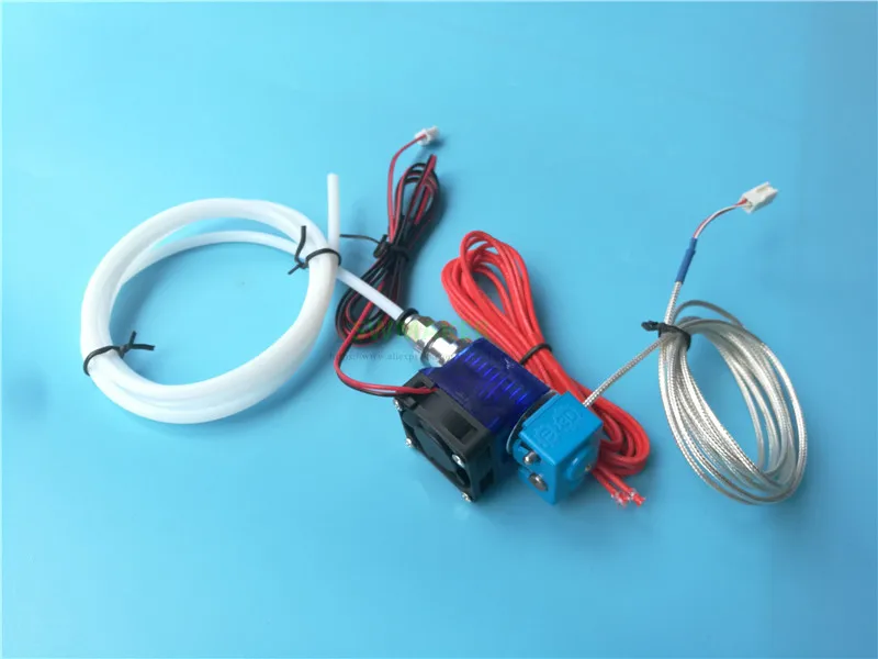 Все металлические Bowden V6 PT100 hotend полный комплект 0,4 мм сопло с 1 м PTFE трубка для 1,75 мм Prusa I3 3D принтера