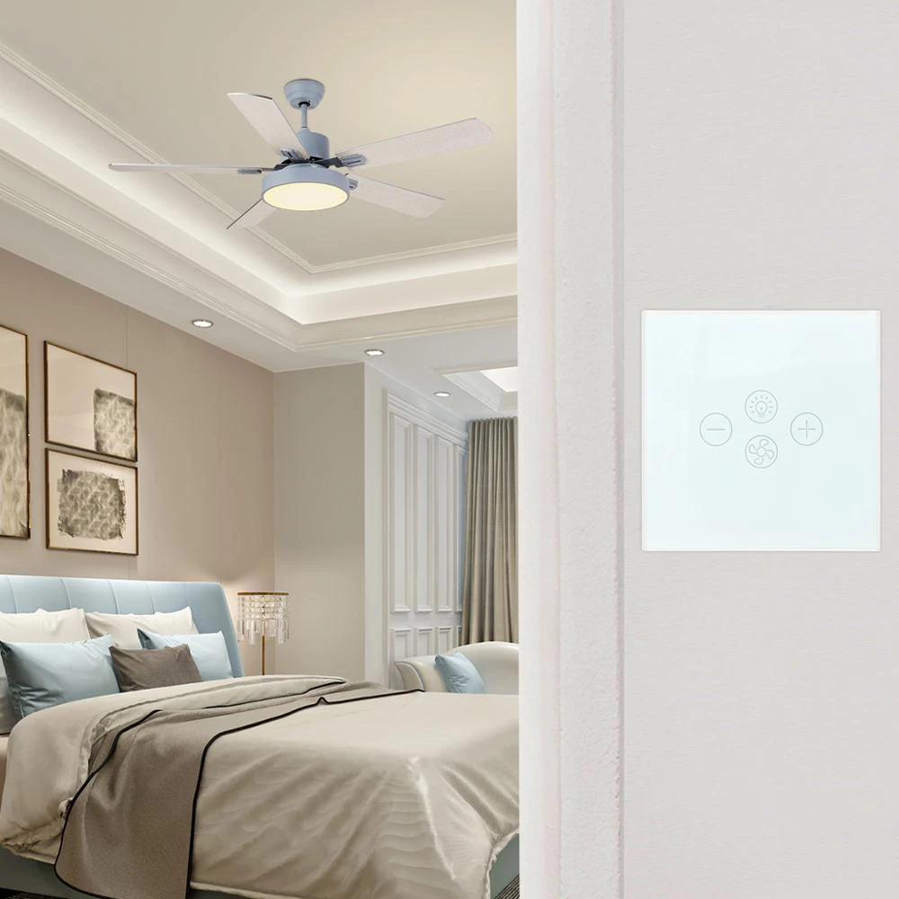  AVATTO Smart Wifi Fan Light SwitchEU/US Ceiling Fan Lamp Switch Tuya Remote Various Speed Control W - 4000214394624