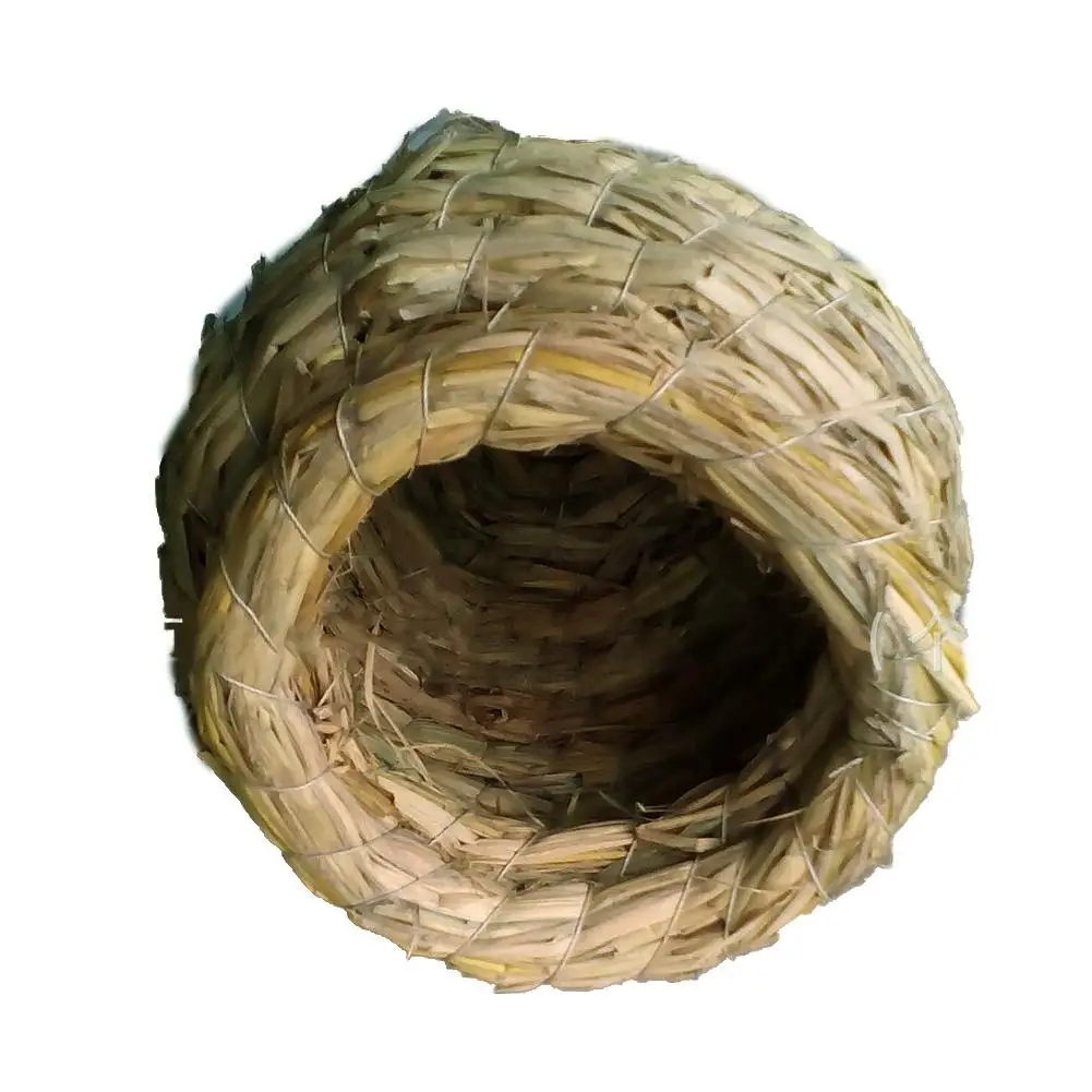 Ручной работы Птичье гнездо из натуральной соломы/голубь Птичий дом гнездо для попугая теплых домашних животных Спальня Двор птичьи клетки украшение