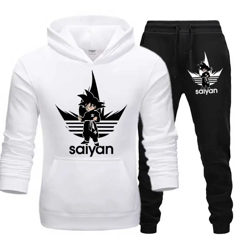 

SAIYAN Men's Sets drop shipping hoodies+Pants Harajuku wholesale Sport Suits Casual Sweatshirts Tracksuit Sportswear plus S--3XL