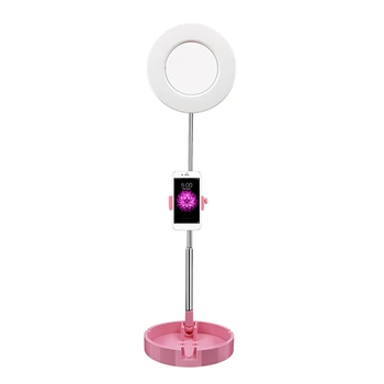 

Adjustable Angle Portable Fill Selfie 8inch Phone Holder Flashes With Stand Live Streaming Ring Light Professional Self Shooting
