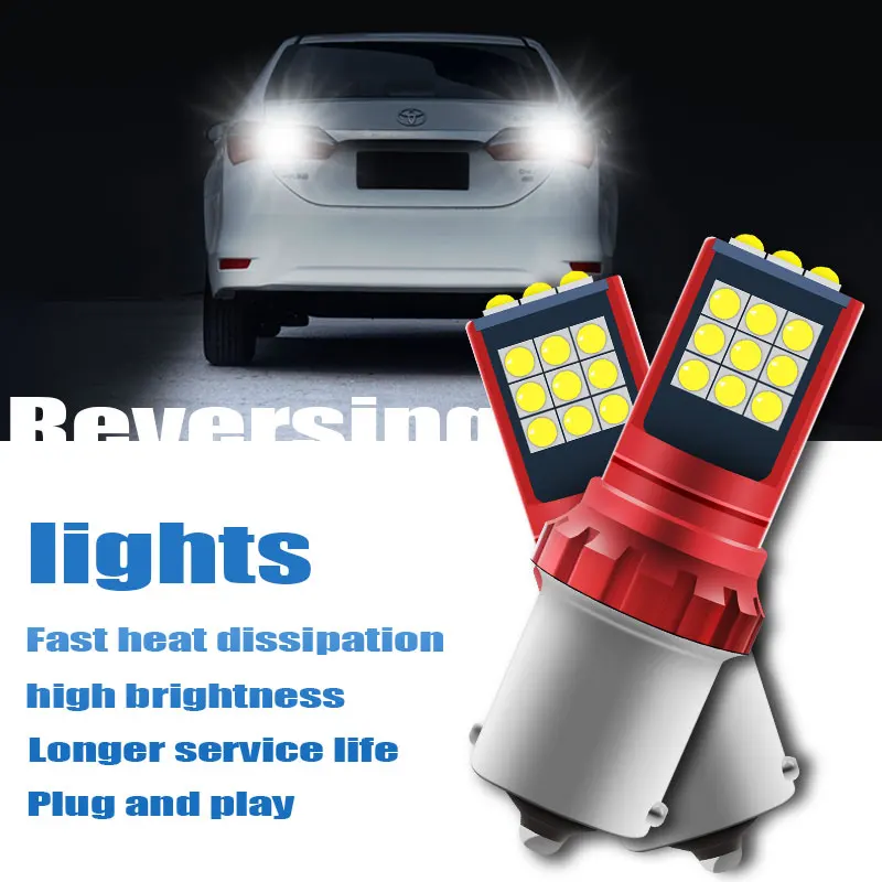 2X LED Car Reverse Lights Rear Light 12V 1156 Type Tail Bulb Lamp Daytime Running Signal Glowing Working | Автомобили и мотоциклы