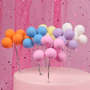 

1set Colorful Little Balloon Cake Decorative Ornament Ball Cake Topper for Kid Wedding Birthday Party Decoration Lovely Gifts