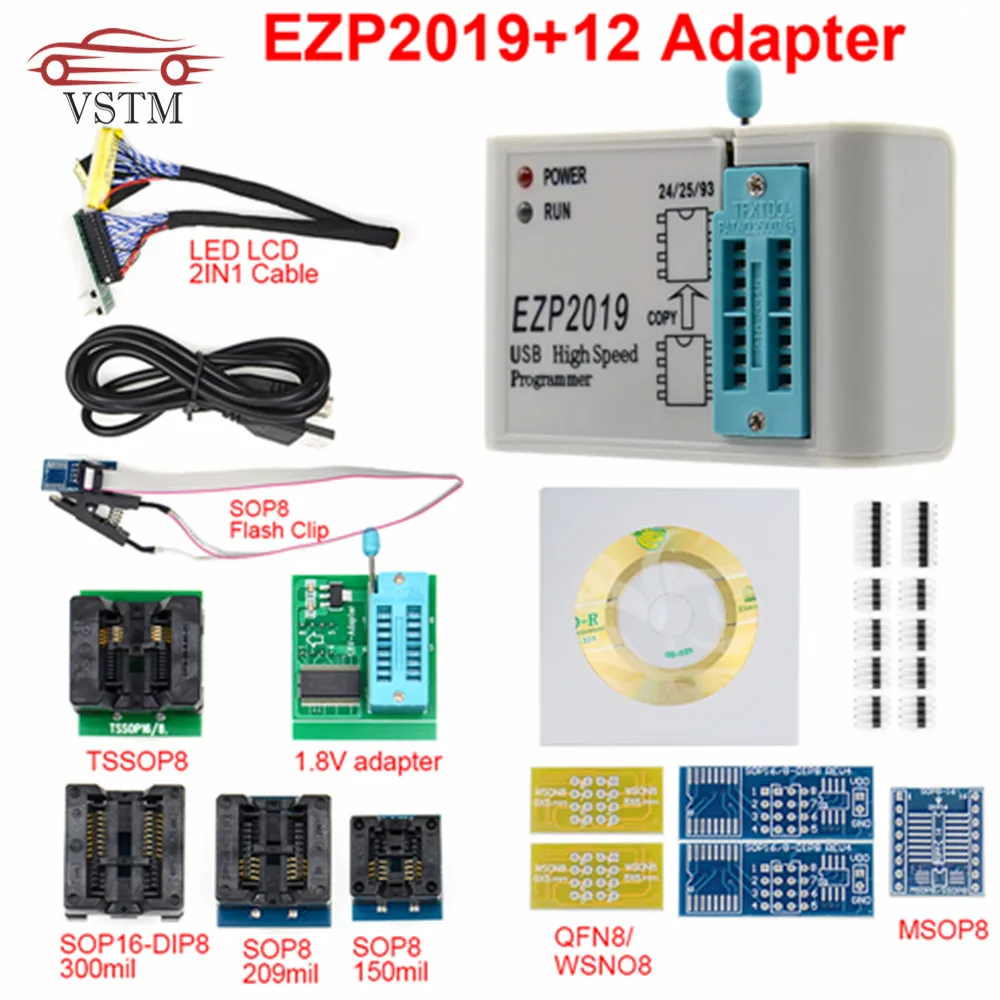 Новый высокоскоростной USB программатор EZP 2019 SPI EZP2019 с поддержкой флеш памяти 32M 24 25