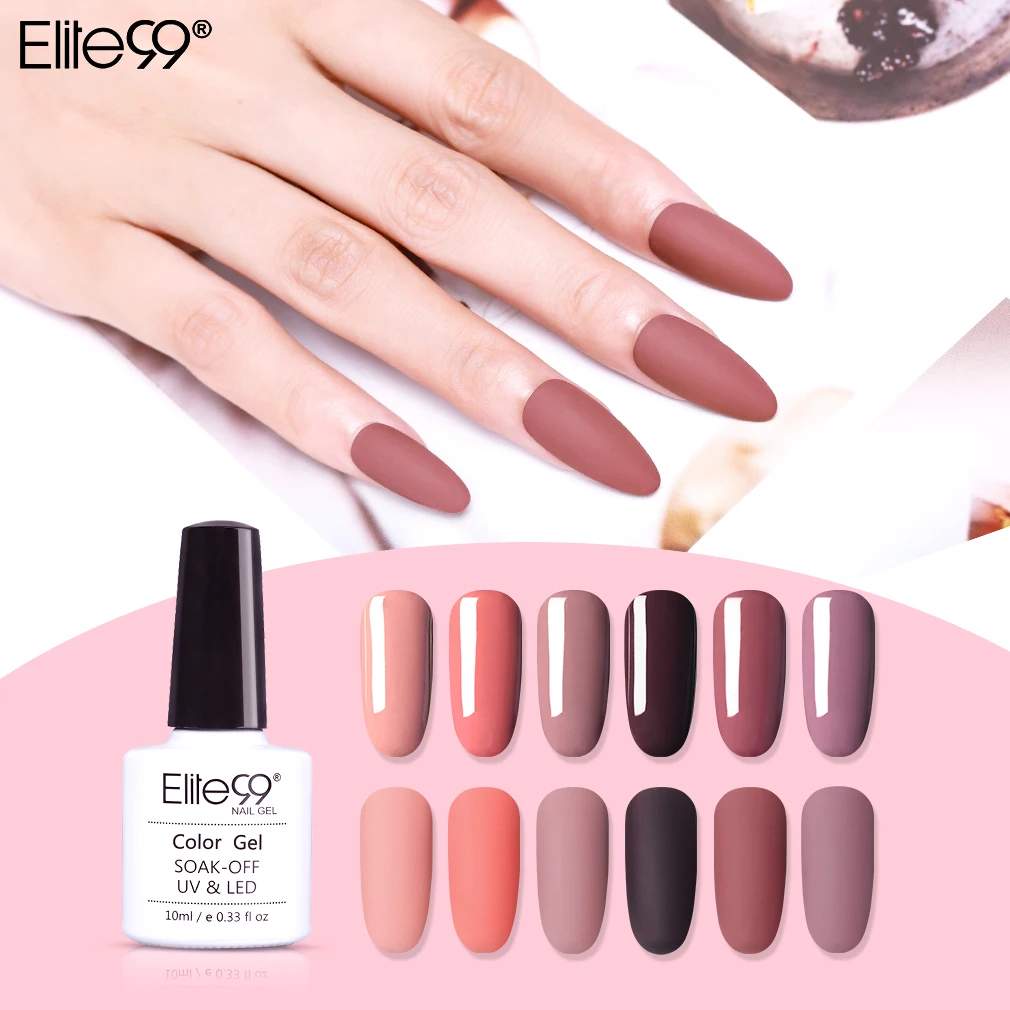 

Elite99 Nail Polish Nail Gel Soak off LED UV Hybrid Nail Primer Gel Varnish Red Pink Nail Makeup 10ml UV Gel Nail Art Lacquer