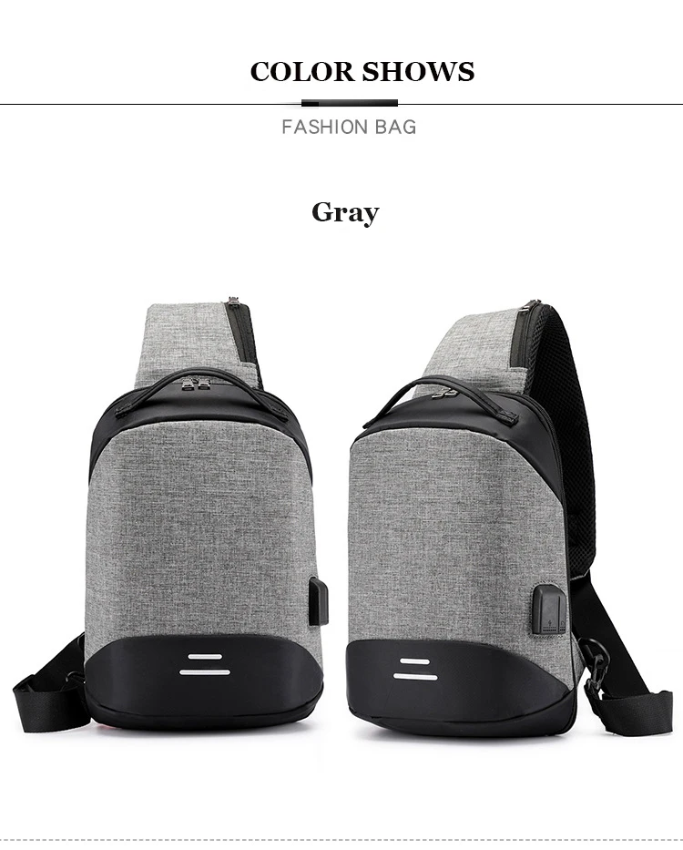 UOSC нагрудная сумка, мужская сумка через плечо, USB Противоугонная Пряжка, дизайн, высокая емкость, костюм для подушечки воды, сумка на плечо, сумка для путешествий