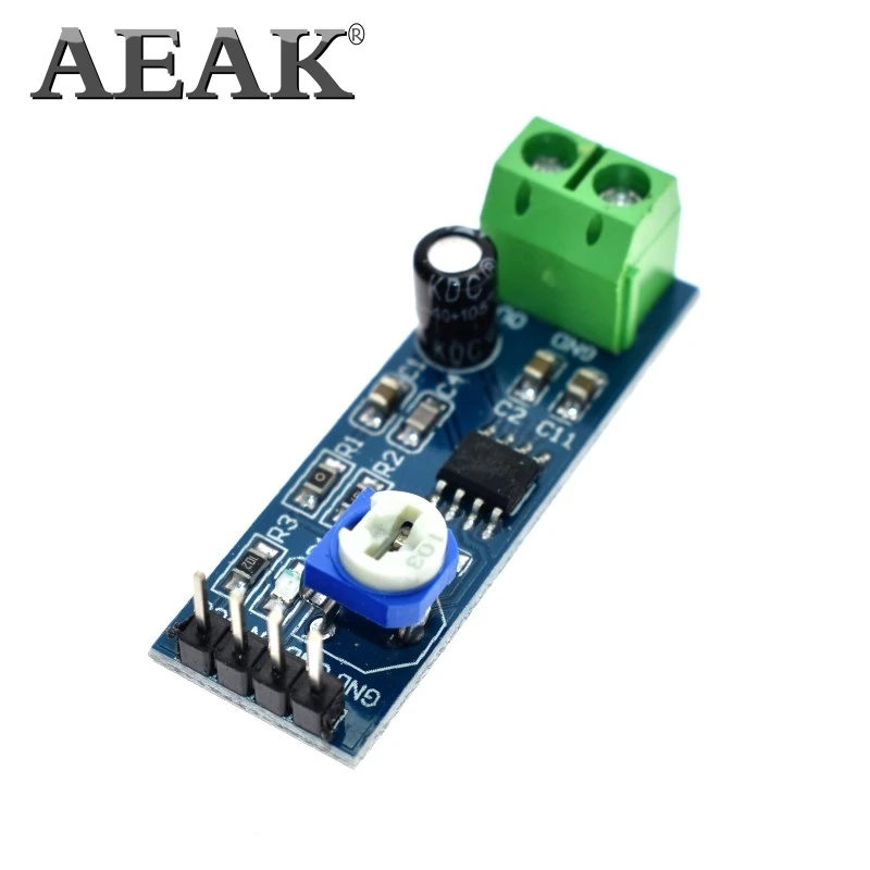 Модуль аудио усилителя AEAK LM386 200 раз 5 В 12 в входное сопротивление 10K|Интегральные