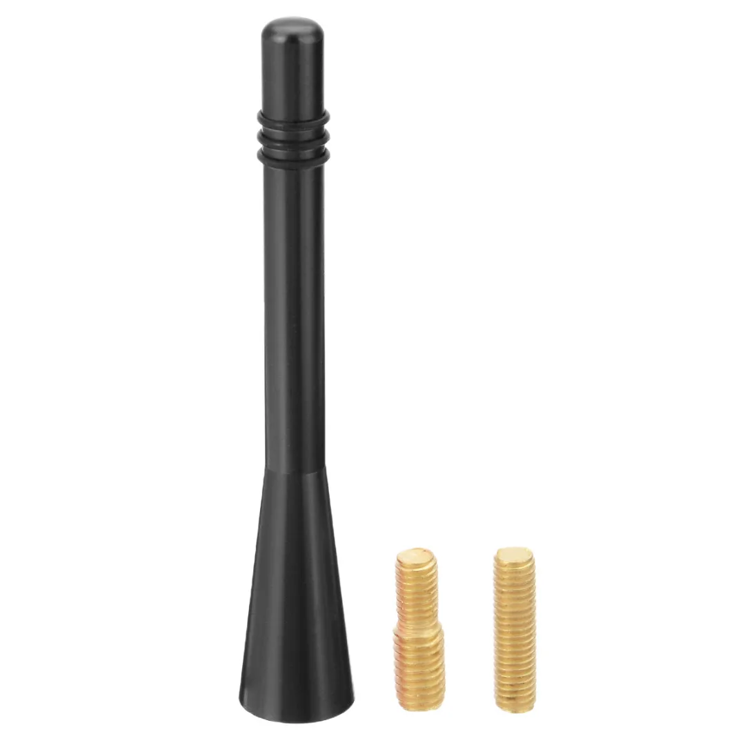 Mayitr 1pc 8cm Universal Car Short Stubby AM/FM Radio Radio Antenna Aerial + 2 Types Screw Bolts