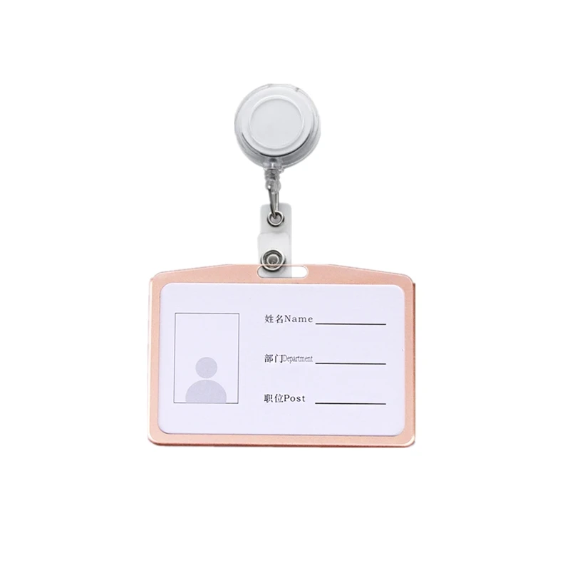Retractable Pull Key Ring ID Badge Lanyard Name Tag Card Holder - Цвет: NO.6