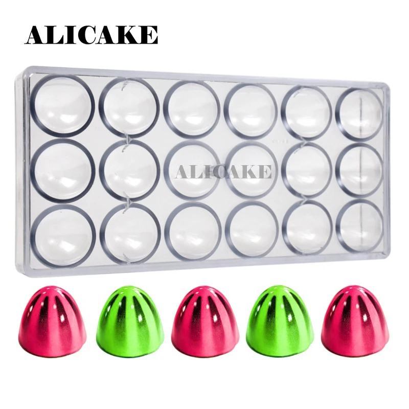 3D Polycarbonate Chocolate Molds Tray Form for Sphere Molde Chocolate Moulds Plastic Baking Mold Pastry Cake Bakeware Tools