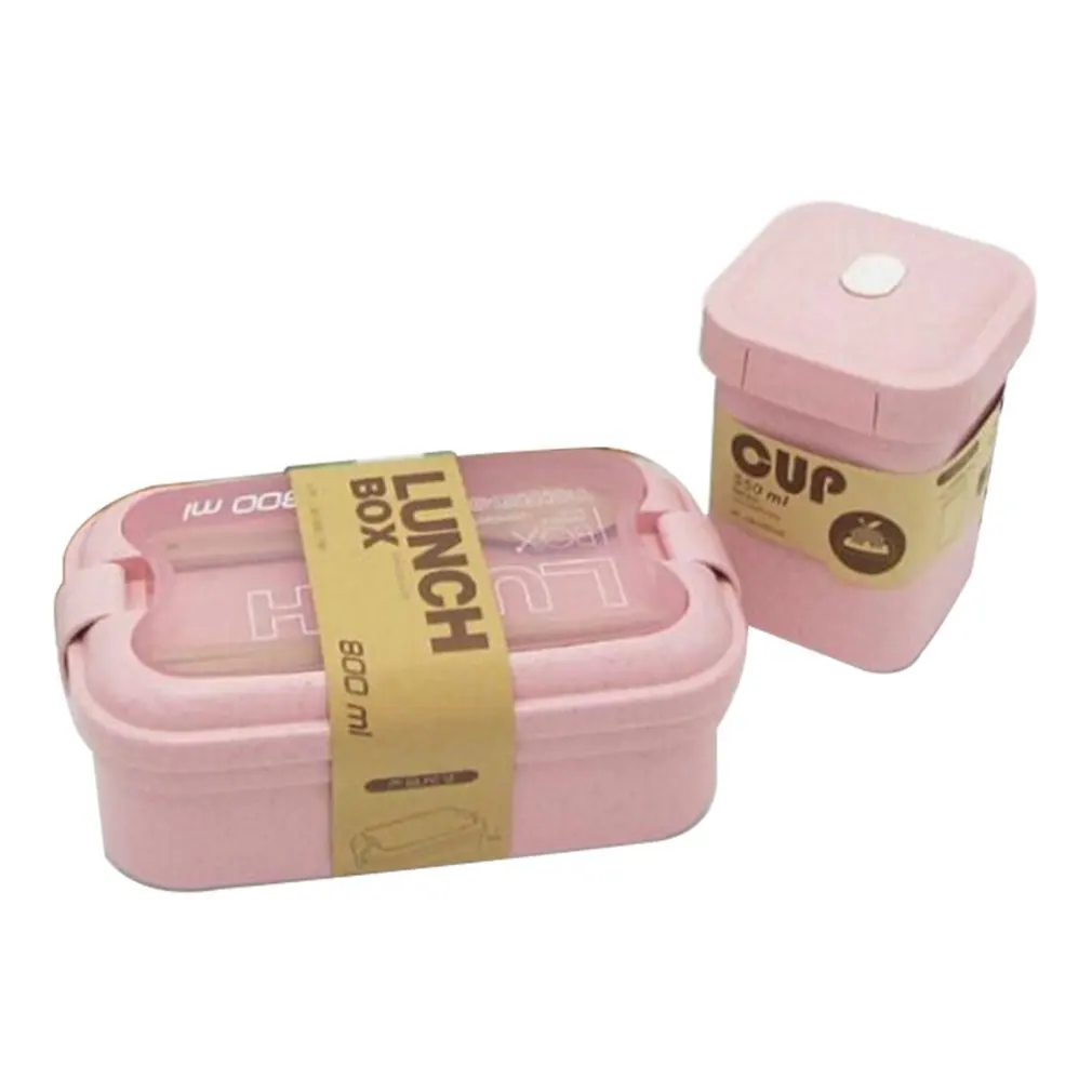 

Lunch Box Set Portable Health Food Container 3 Layers Wheat Straw Lunch Box Microwave Tableware Food Storage Container Food Box