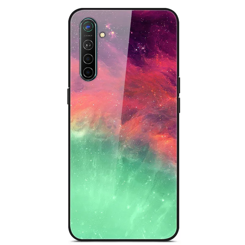 24 Чехол для OPPO Realme X2 XT, чехол из закаленного стекла, Жесткий Чехол для телефона, чехол для OPPO Realme XT Global X2, ТПУ бампер, чехол s RealmeX2 - Цвет: 24