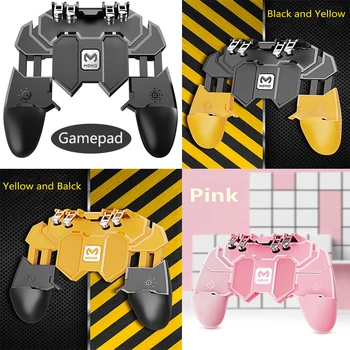 

Adjutable Trigger Controller AK66 Six Finger Smart Phone Gamepad Shooting Free Fire Joystick For Mobile Phone Game Accessories
