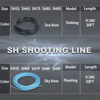 Maximumcatch Shooting Head Fly Line SH-5S/6S/7S/8S/9S, SH-5F/6F/7F/8F/9F 9.5M Floating/Sinking Fly Line With 2 Welded Loops 2