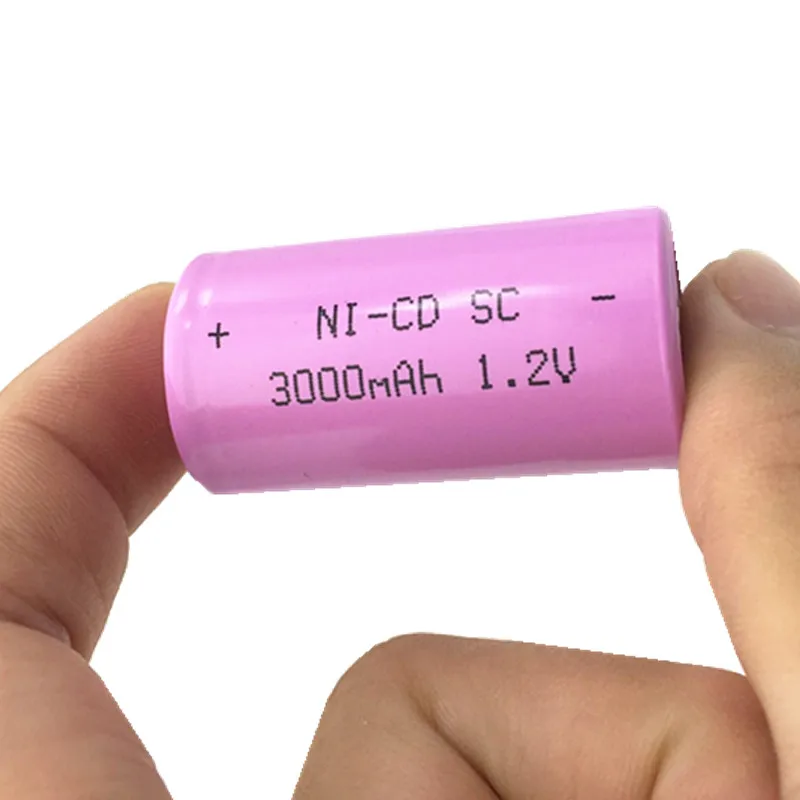 10 шт./лот Sub C SC 1,2 V 3000mAh Ni-Cd Ni Cd аккумуляторная батарея розовый
