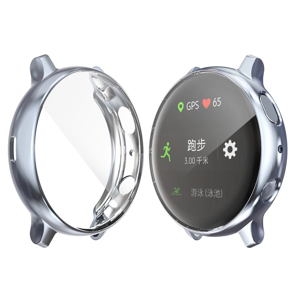 Полный защитный чехол для часов для samsung Galaxy Watch Active 2 Чехол 40 мм 44 мм тонкий, из ТПУ, мягкий чехол для защиты экрана для Active2