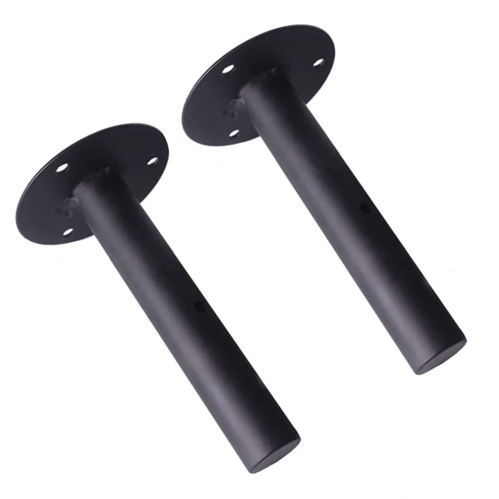 

2pcs Hardware Rustproof Durable Scaffold Board Wall Mount Floating Holder Shelf Bracket Practical Round Pipe Wrought Iron