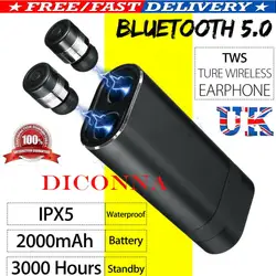Беспроводной наушники-вкладыши TWS Bluetooth 5,0 гарнитуры мини наушники в уши Водонепроницаемый высокий звук качественные наушники с уникальным