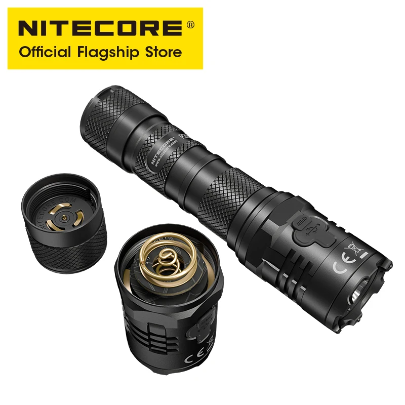 NITECORE P20iX USB-C 충전식 손전등 슈퍼 밝은 군사 전술 손전등 4000 루멘 5000mAh NL2150HPi 배터리